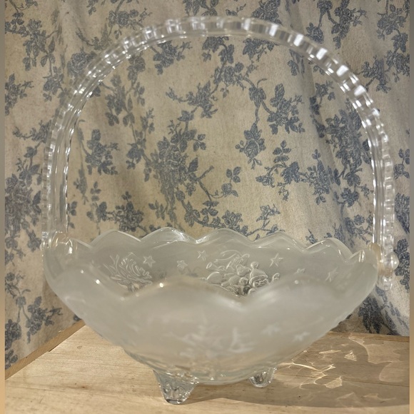 VTG Mikasa Silent Night Christmas Crystal Basket with Box - Picture 6 of 12